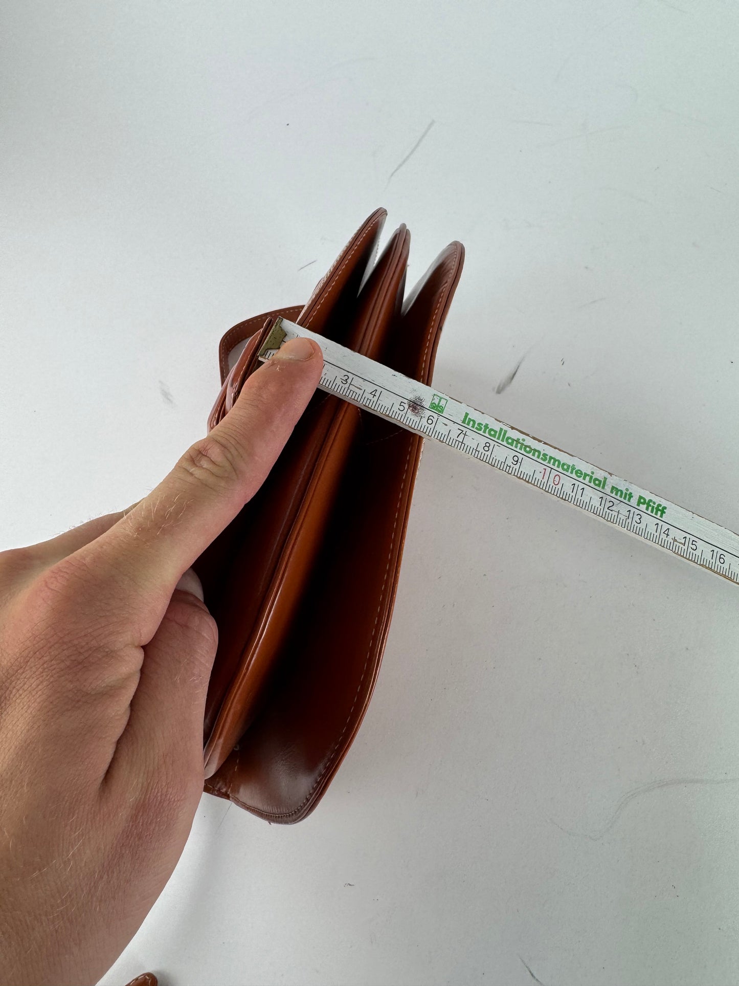 Vintage Loewe Madrid Leather Bag brown orange