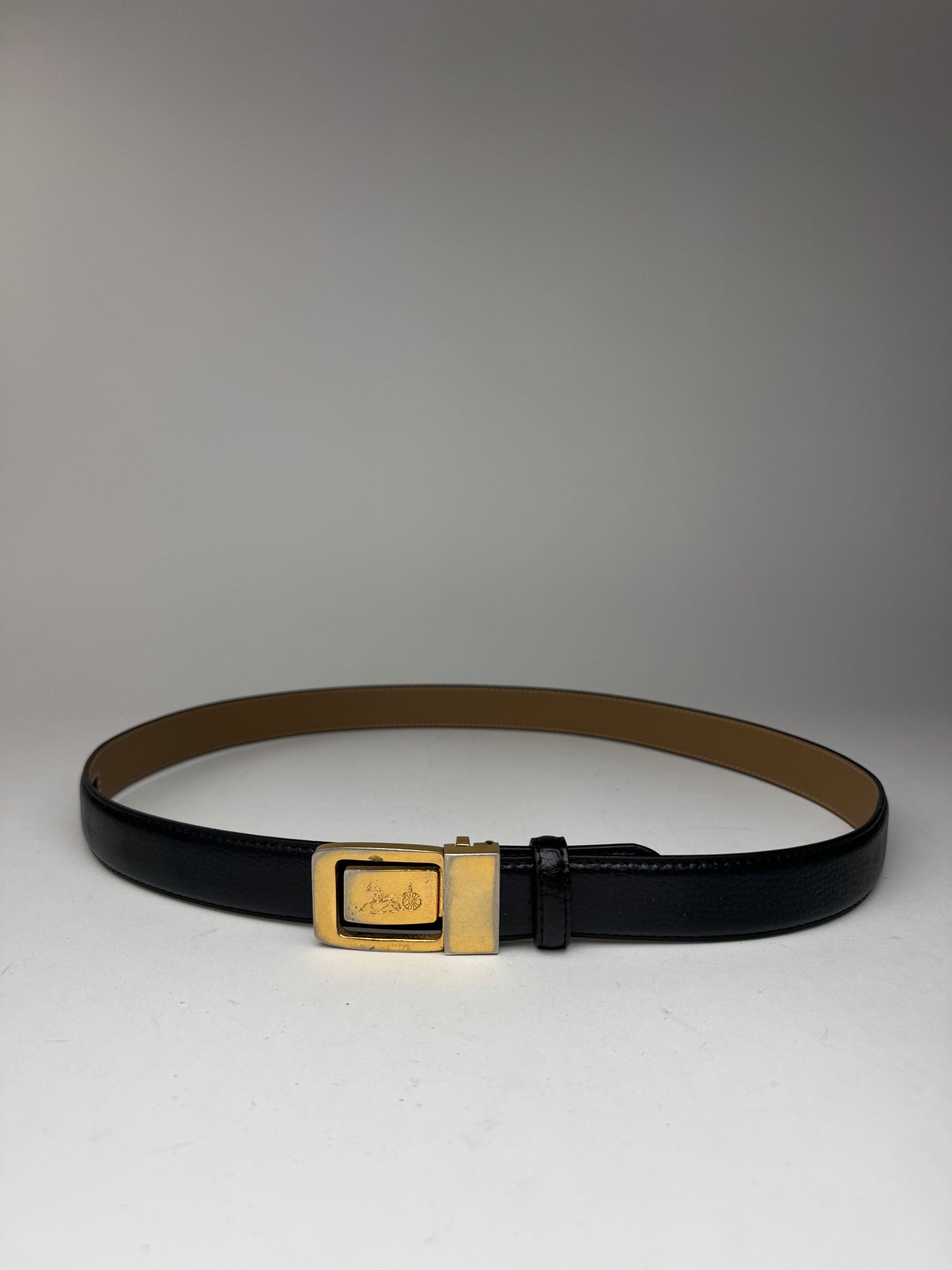 Vintage Celine Paris Leather belt black