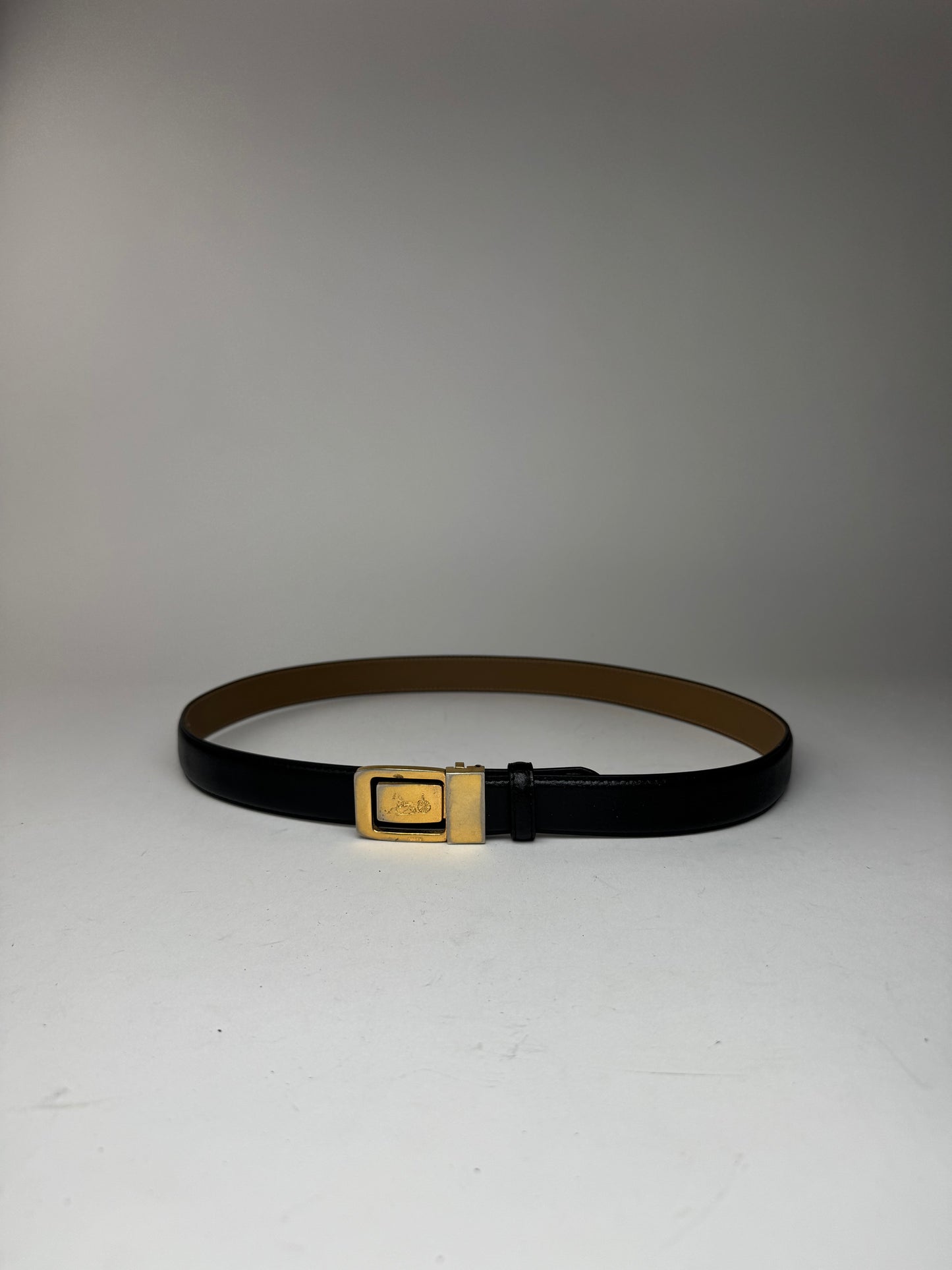 Vintage Celine Paris Leather belt black