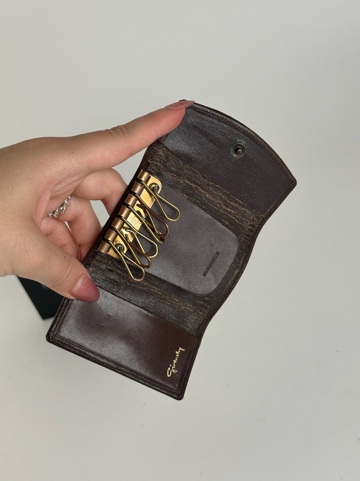 Vintage Givenchy Leather Key Holder Brown