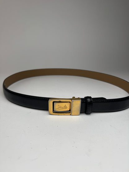 Vintage Celine Paris Leather belt black