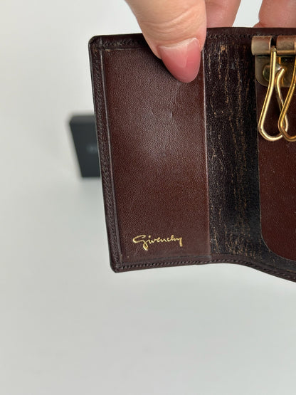 Vintage Givenchy Leather Key Holder Brown
