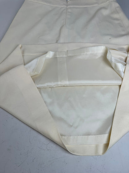 Vintage Celine Cotton Blend Skirt Cream L