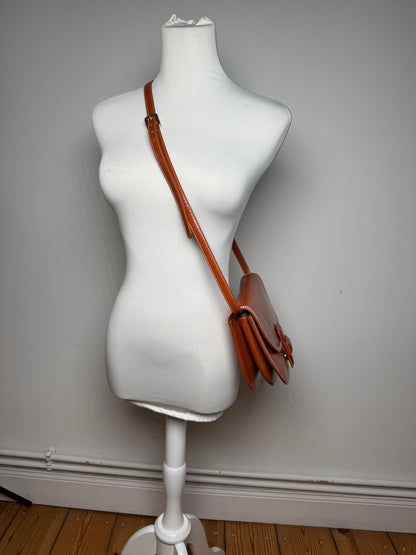 Vintage Loewe Madrid Leather Bag brown orange