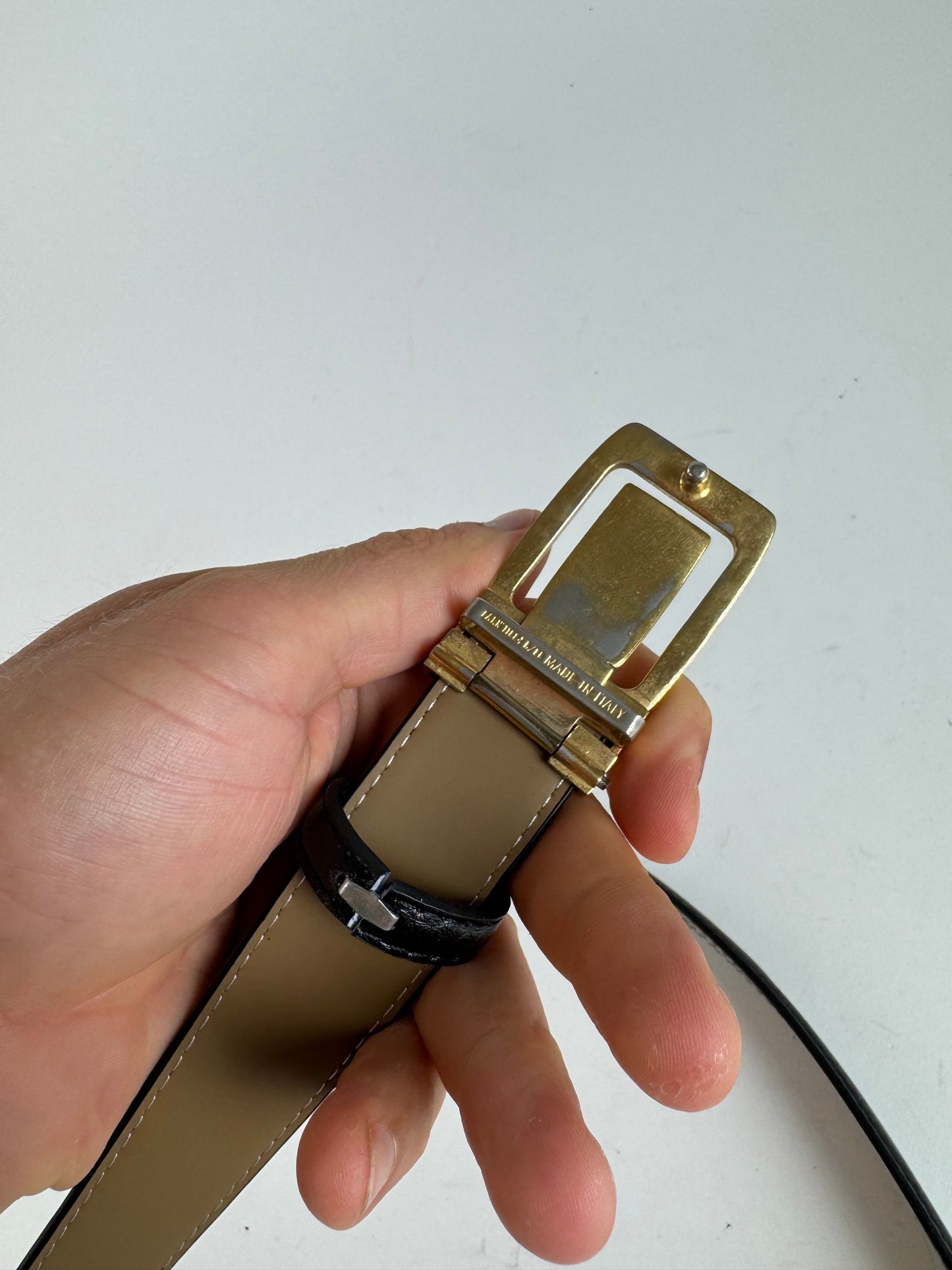 Vintage Celine Paris Leather belt black