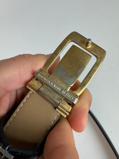 Vintage Celine Paris Leather belt black