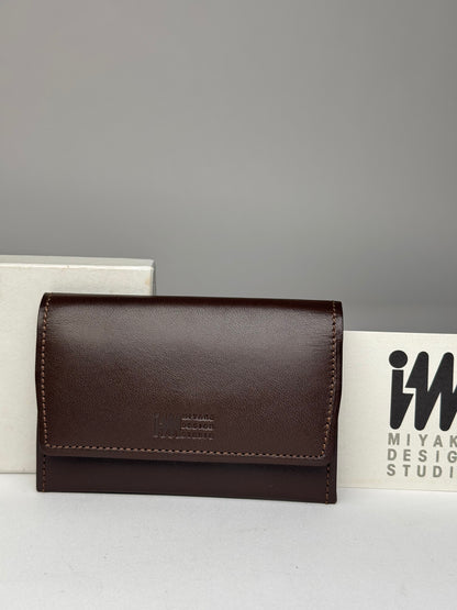 Vintage Issey Miyake Leather Card Holder Brown