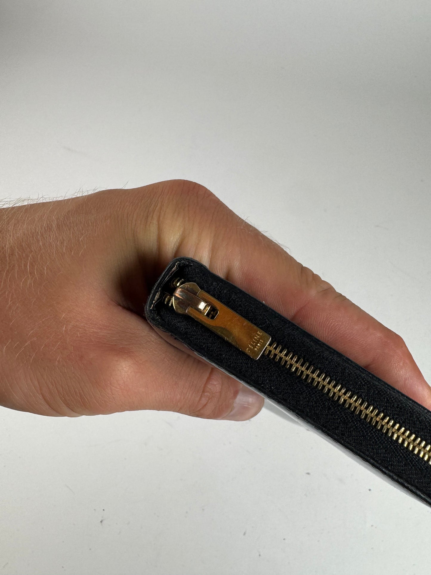 Vintage Celine Paris Patent Leather Wallet black