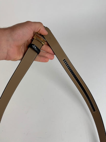 Vintage Celine Paris Leather belt black