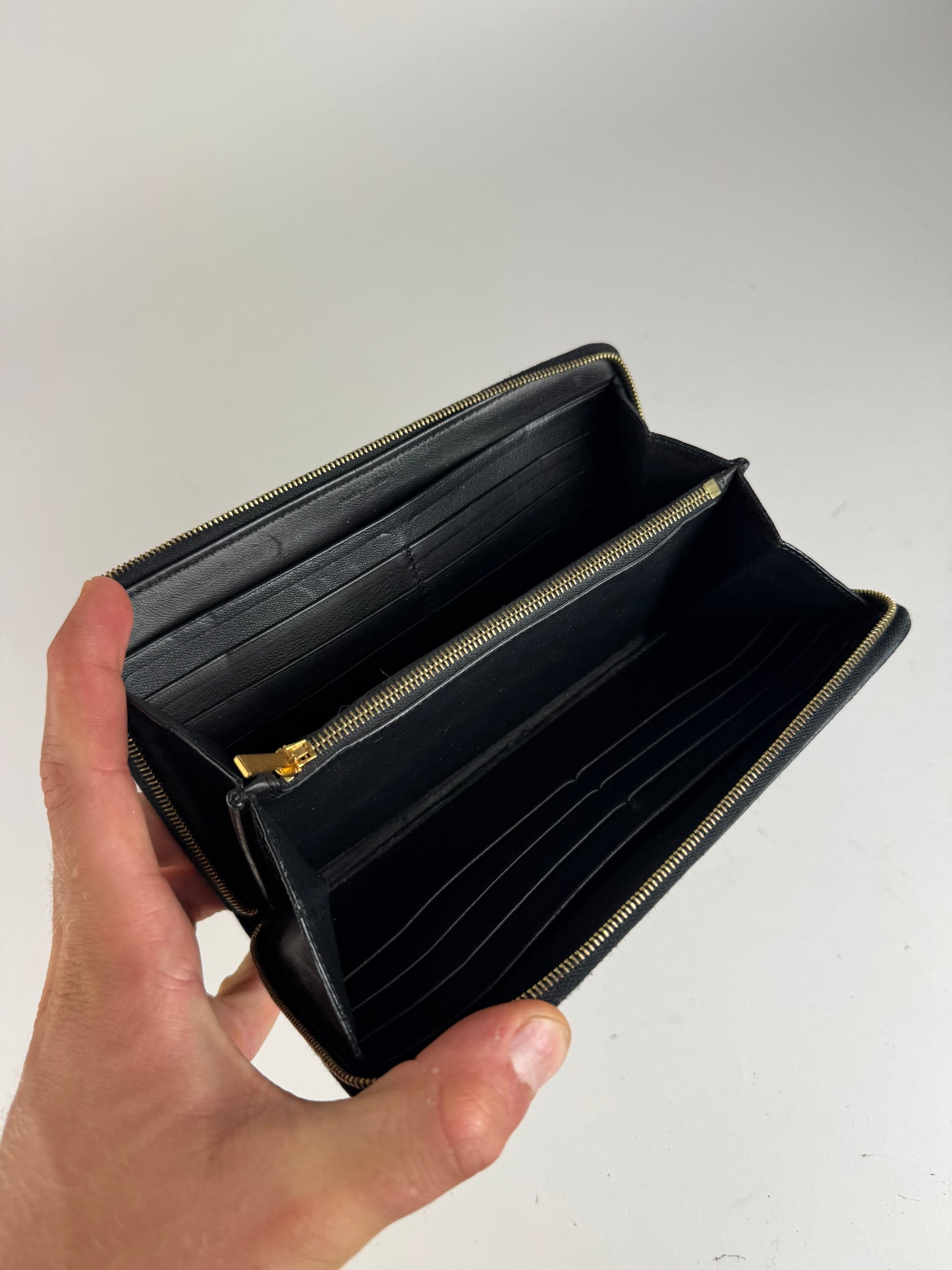 Vintage Celine Paris Patent Leather Wallet black