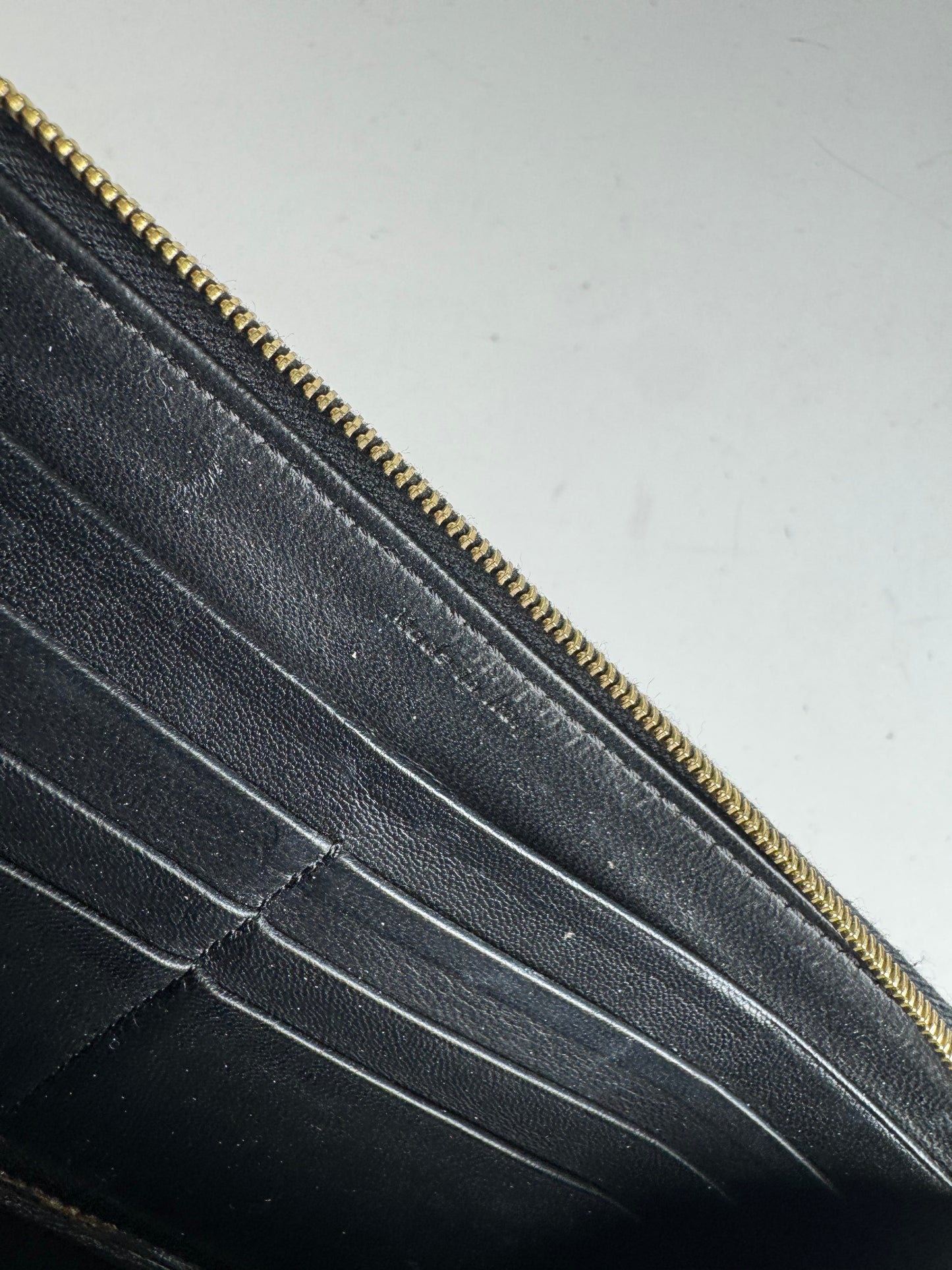 Vintage Celine Paris Patent Leather Wallet black