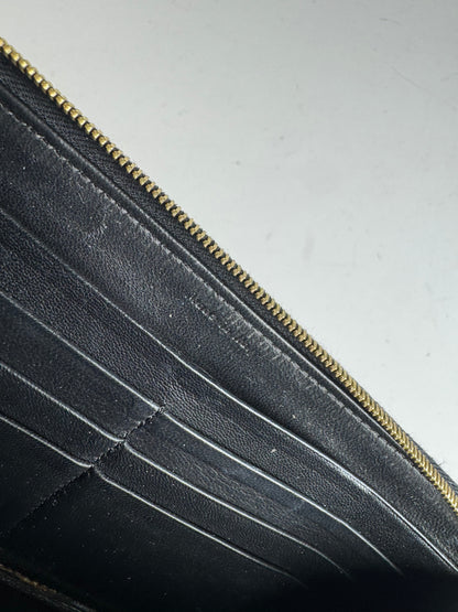 Vintage Celine Paris Patent Leather Wallet black