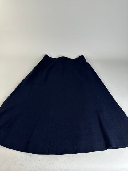 Vintage Chloe Wool Blend Skirt Navy L