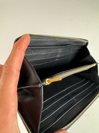 Vintage Celine Paris Patent Leather Wallet black