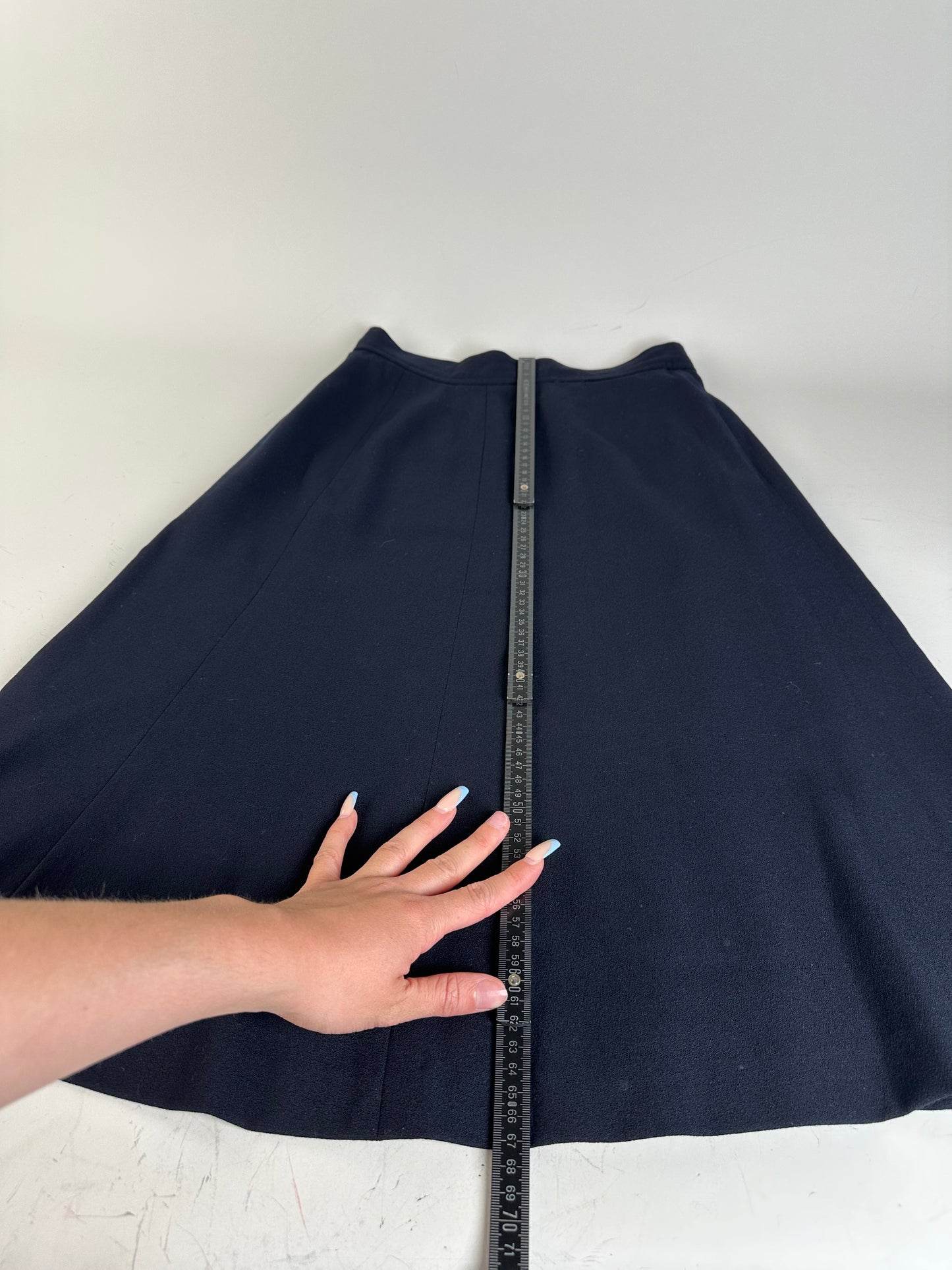 Vintage Chloe Wool Blend Skirt Navy L
