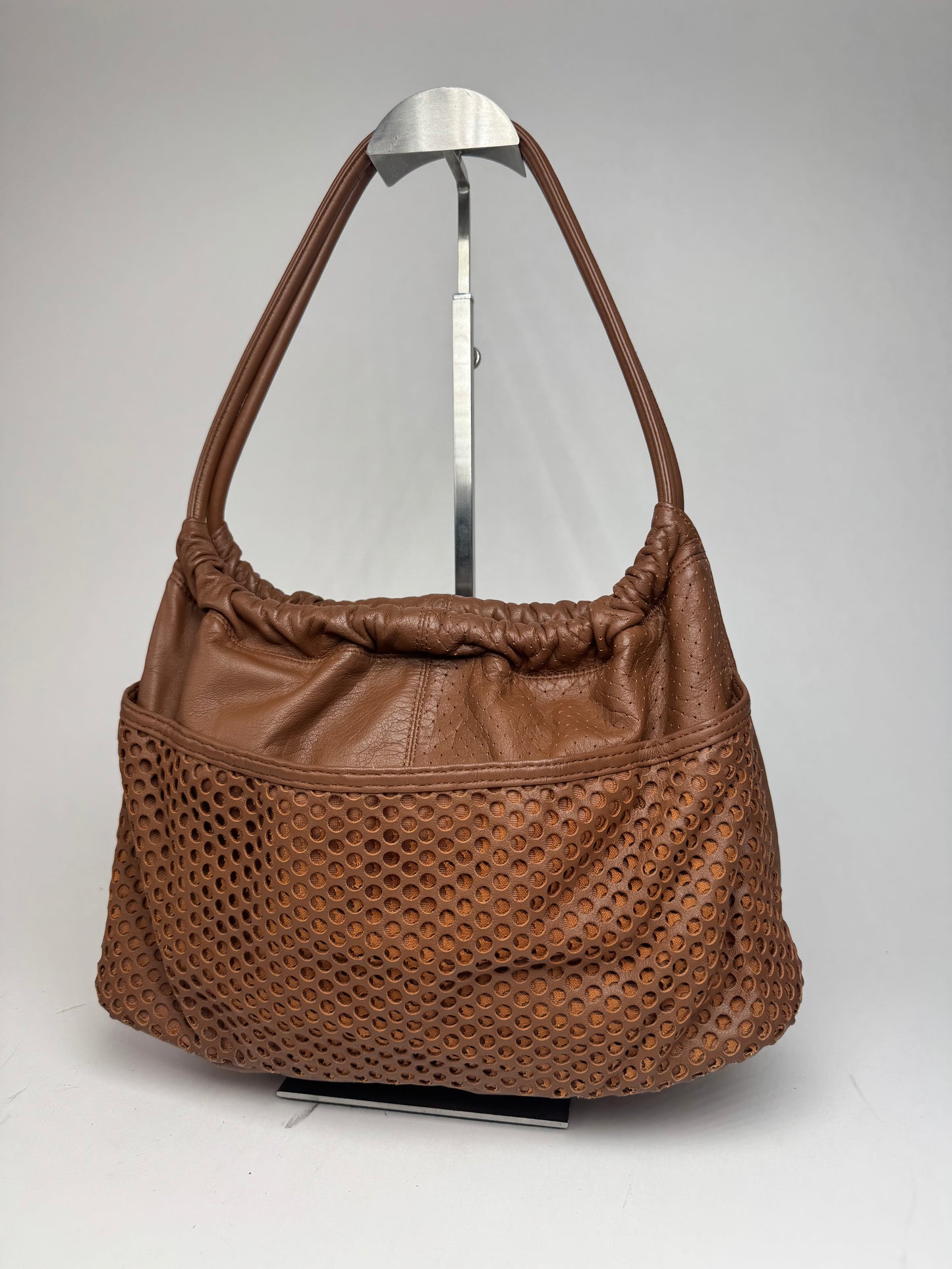 Vintage Issey Miyake Leather Bag brown