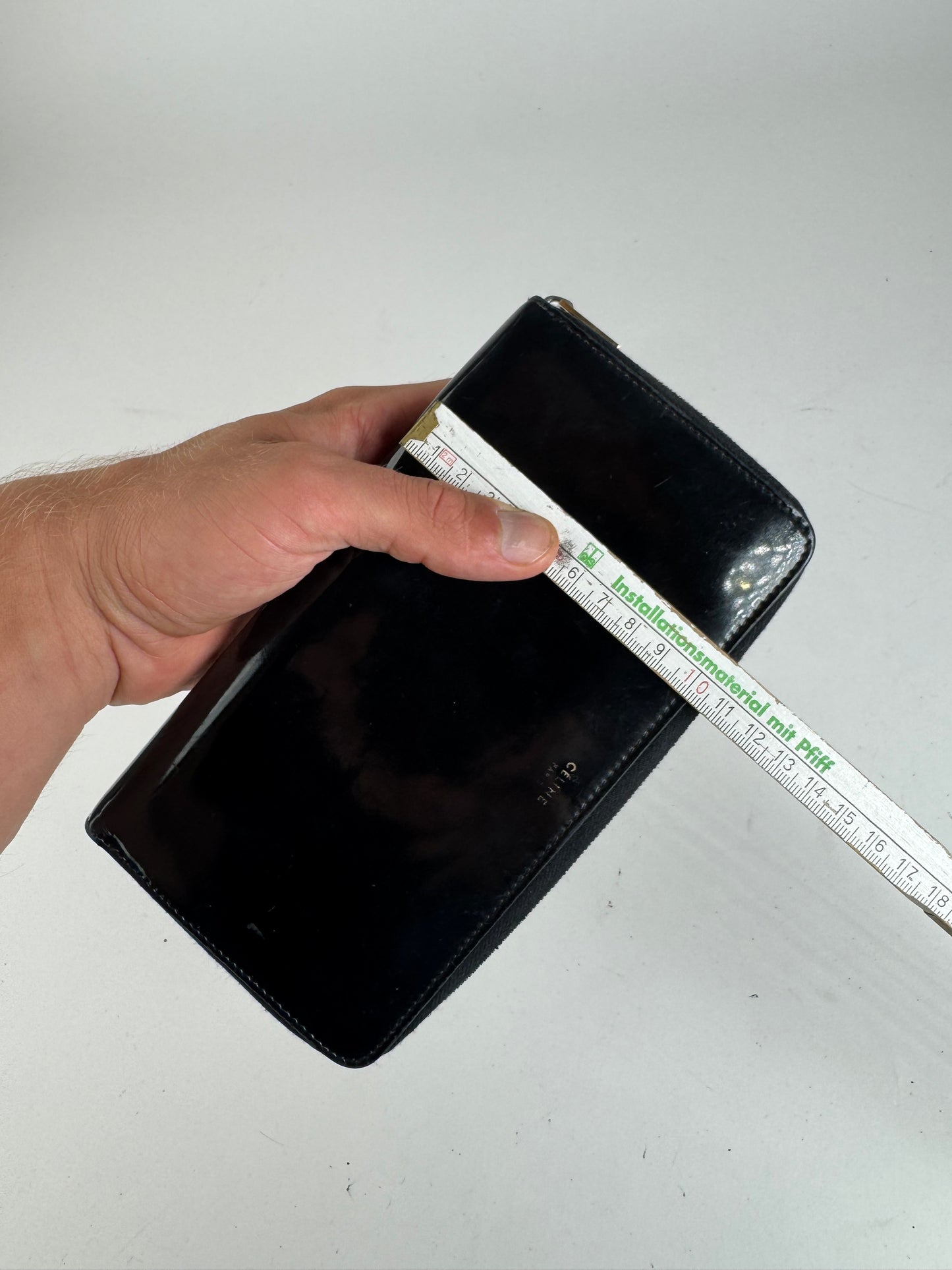 Vintage Celine Paris Patent Leather Wallet black