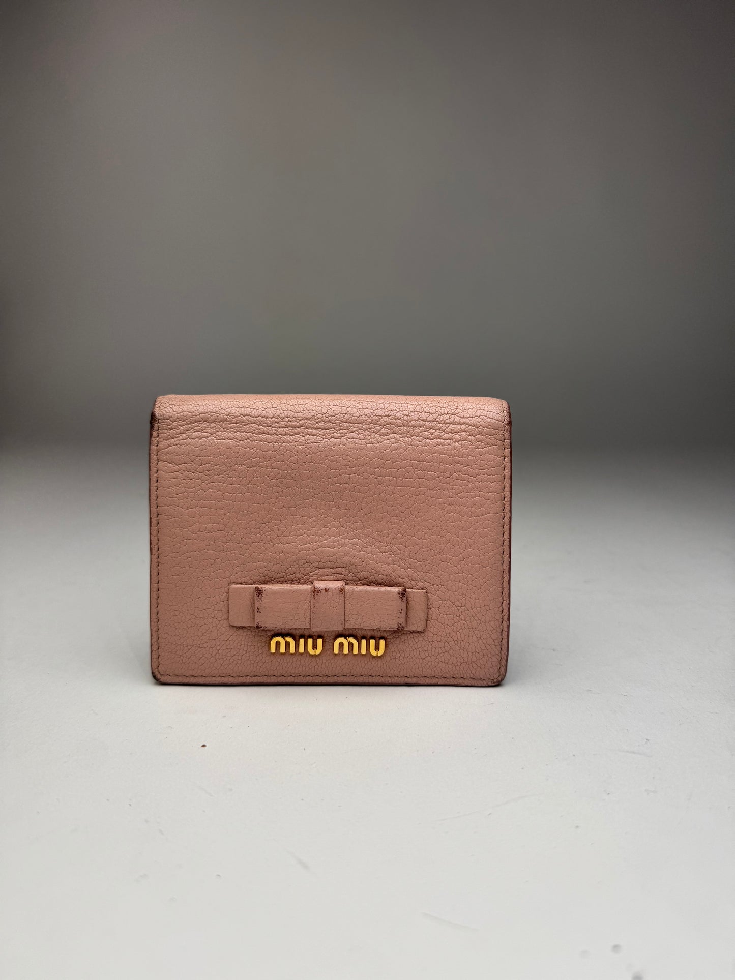 Vintage Miu Miu leather wallet pink