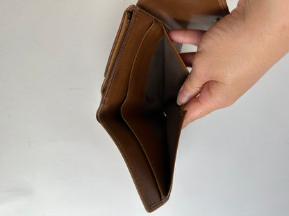 Vintage Loewe Grained Leather Bifold Wallet Late 1990s Brown