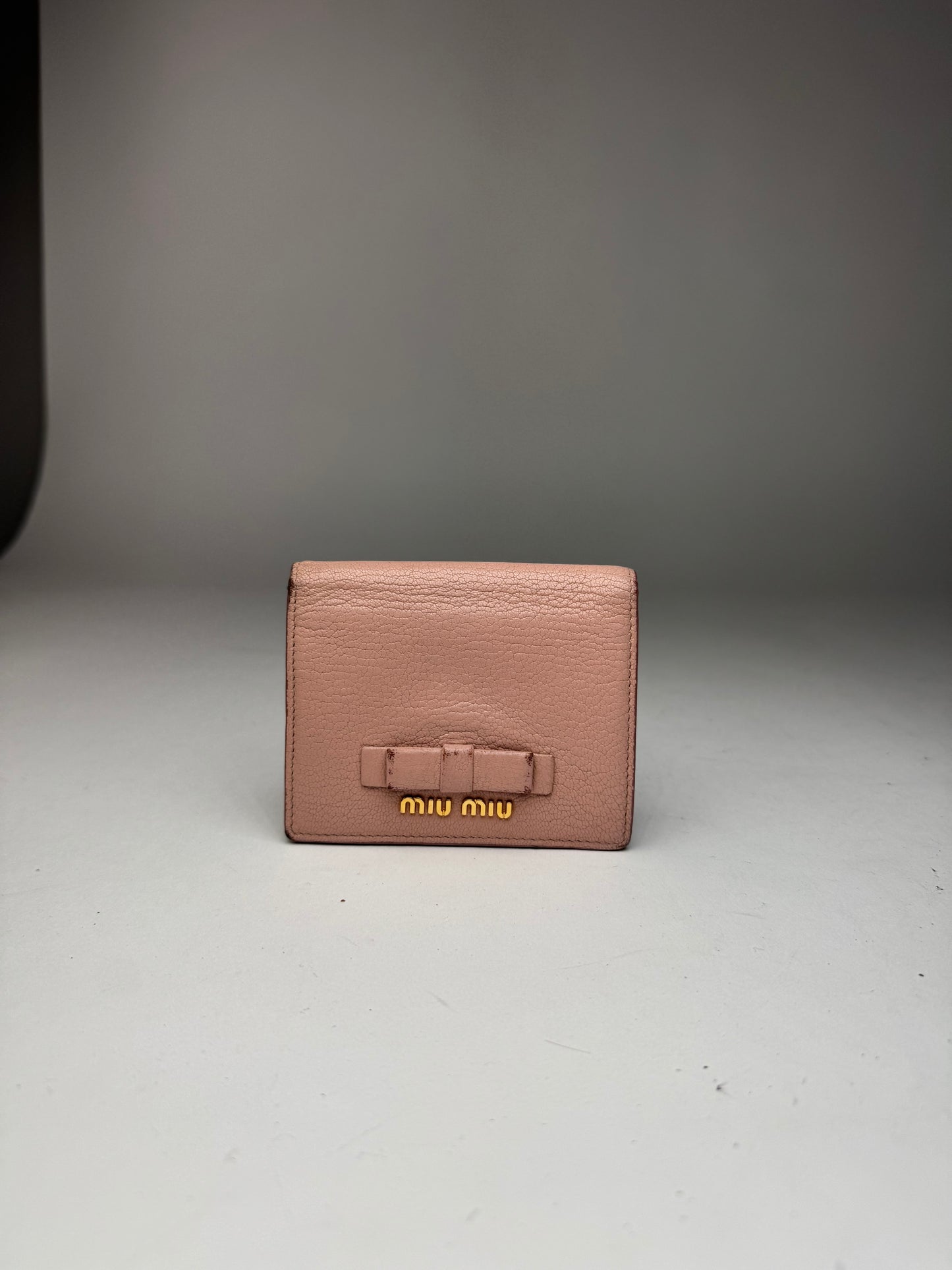Vintage Miu Miu leather wallet pink