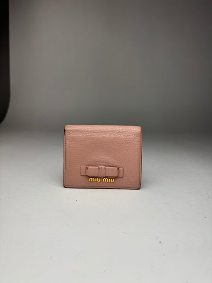 Vintage Miu Miu leather wallet pink