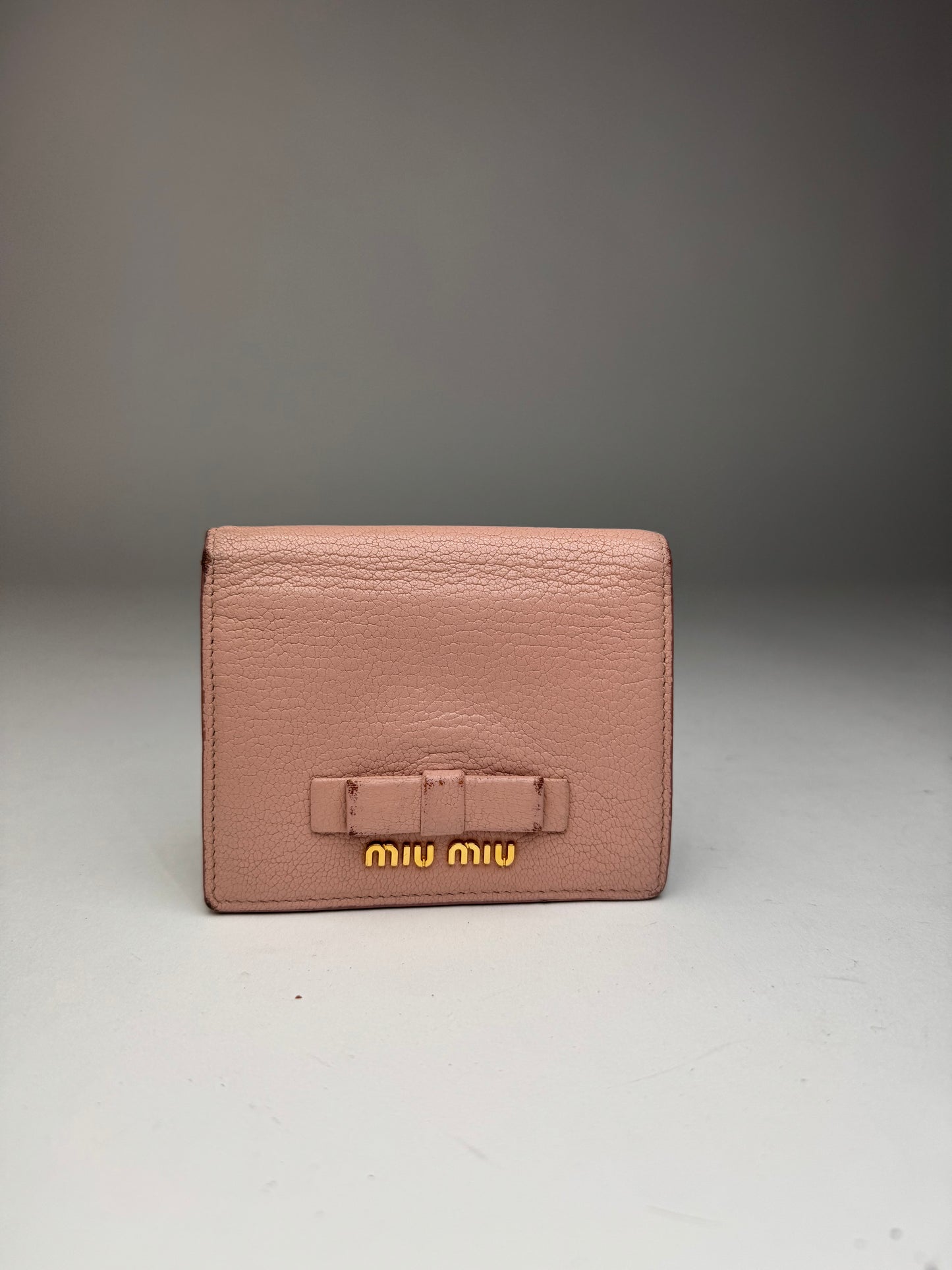 Vintage Miu Miu leather wallet pink