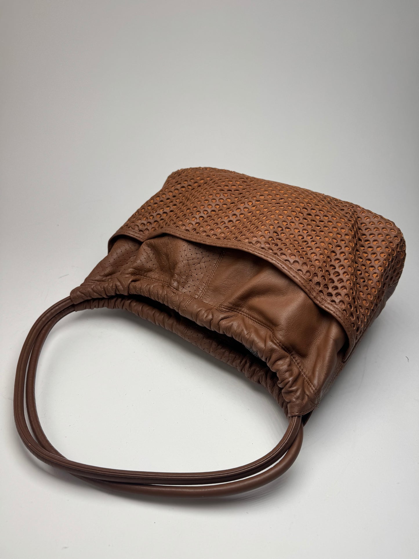 Vintage Issey Miyake Leather Bag brown