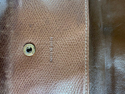 Vintage Loewe Grained Leather Bifold Wallet Late 1990s Brown