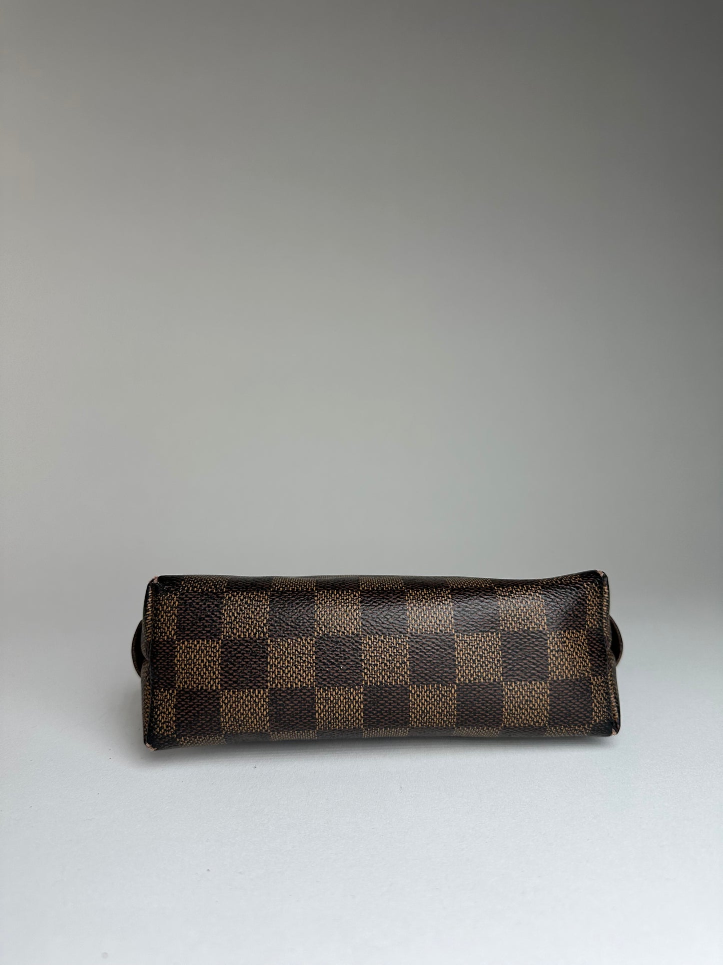 Vintage Louis Vuitton Damier Monogram Leather Clutch / Mini Bag Brown