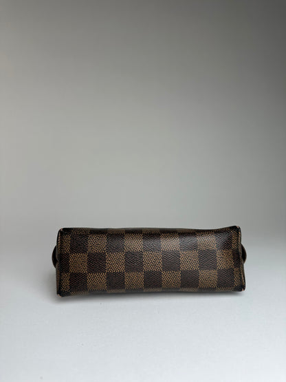 Vintage Louis Vuitton Damier Monogram Leather Clutch / Mini Bag Brown