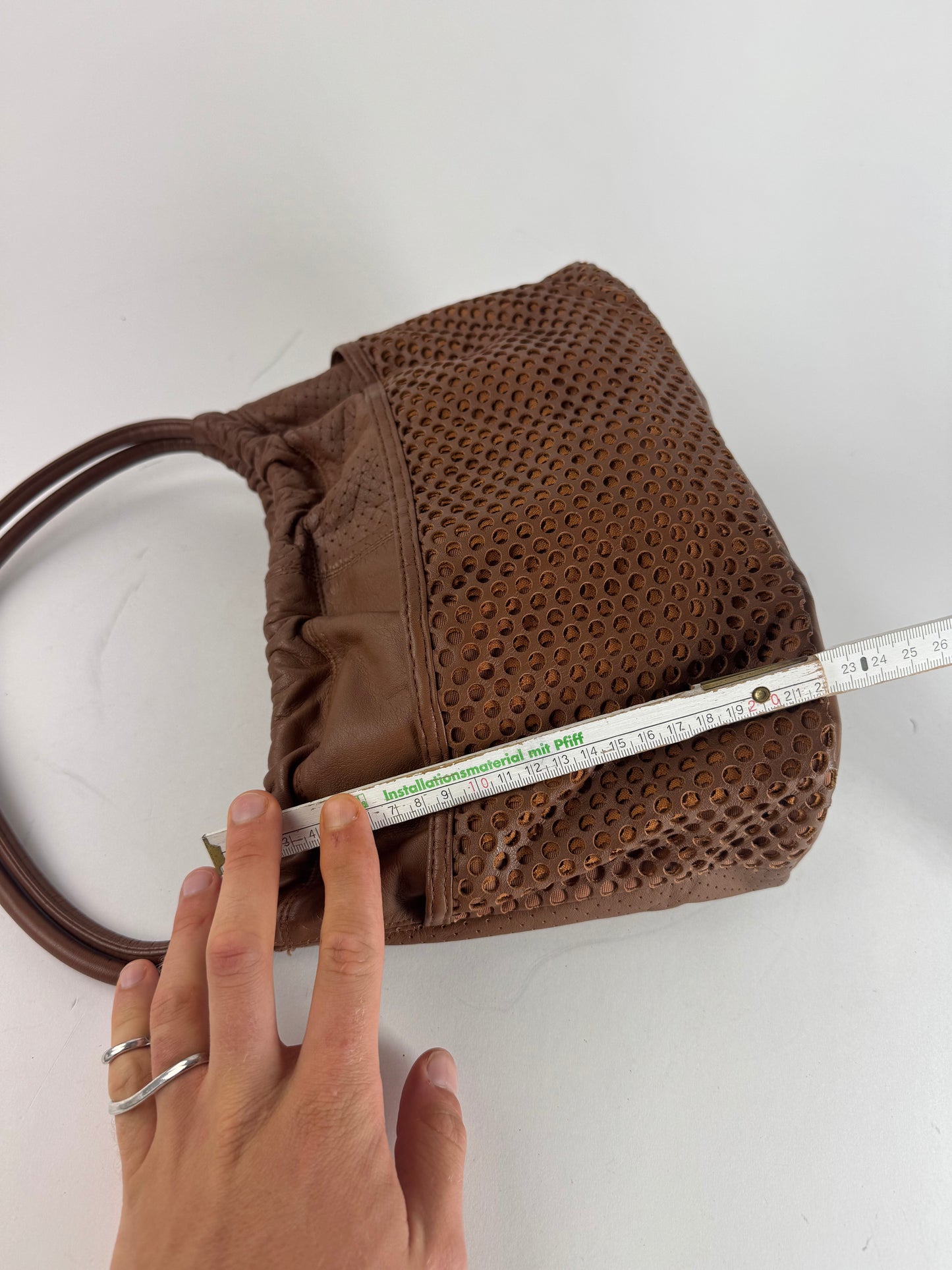 Vintage Issey Miyake Leather Bag brown