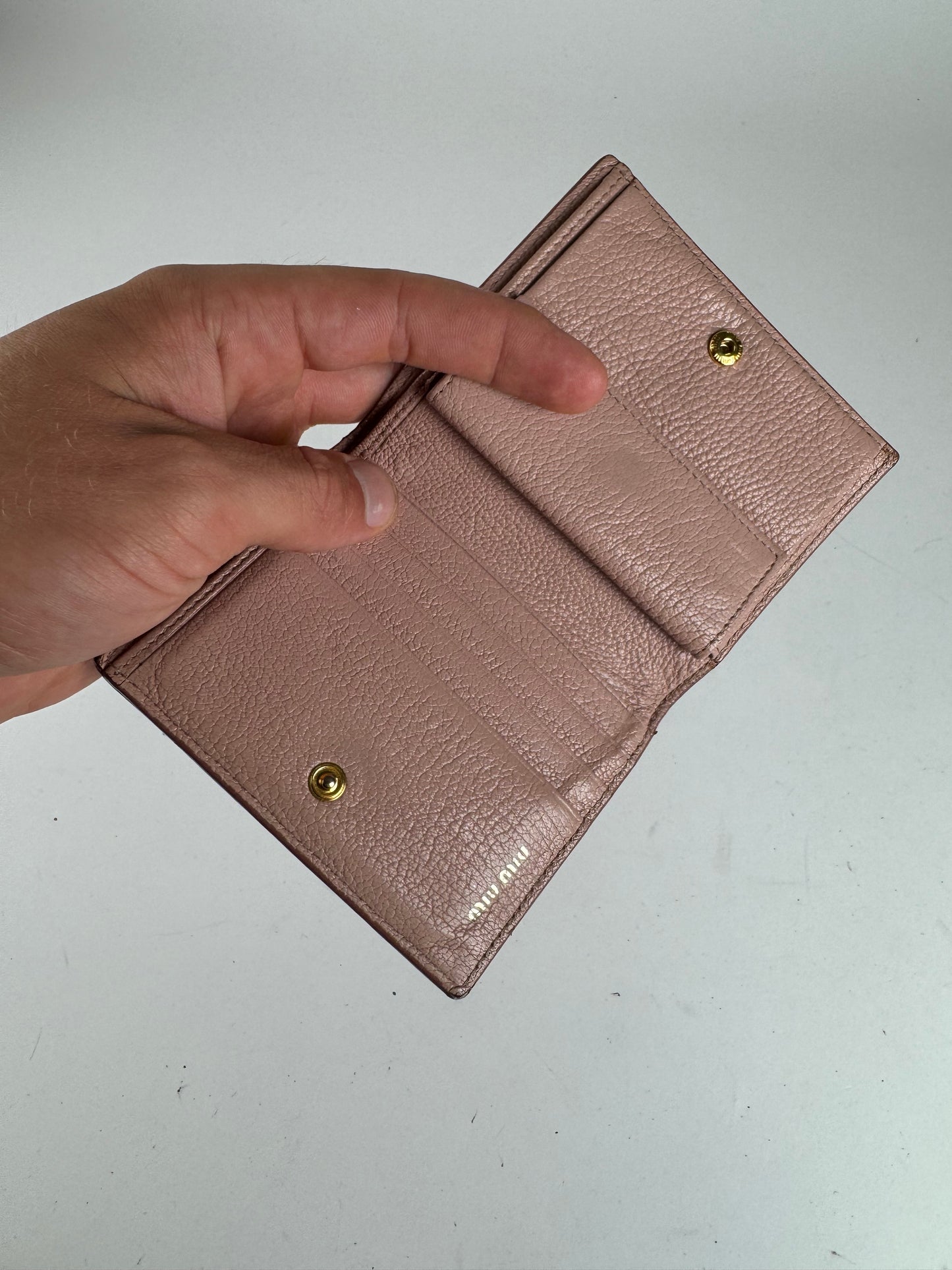 Vintage Miu Miu leather wallet pink