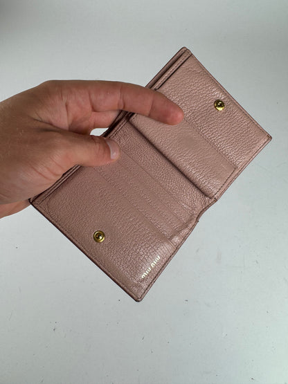 Vintage Miu Miu leather wallet pink