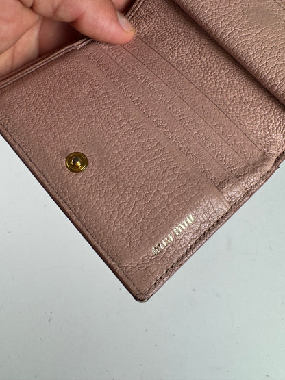 Vintage Miu Miu leather wallet pink