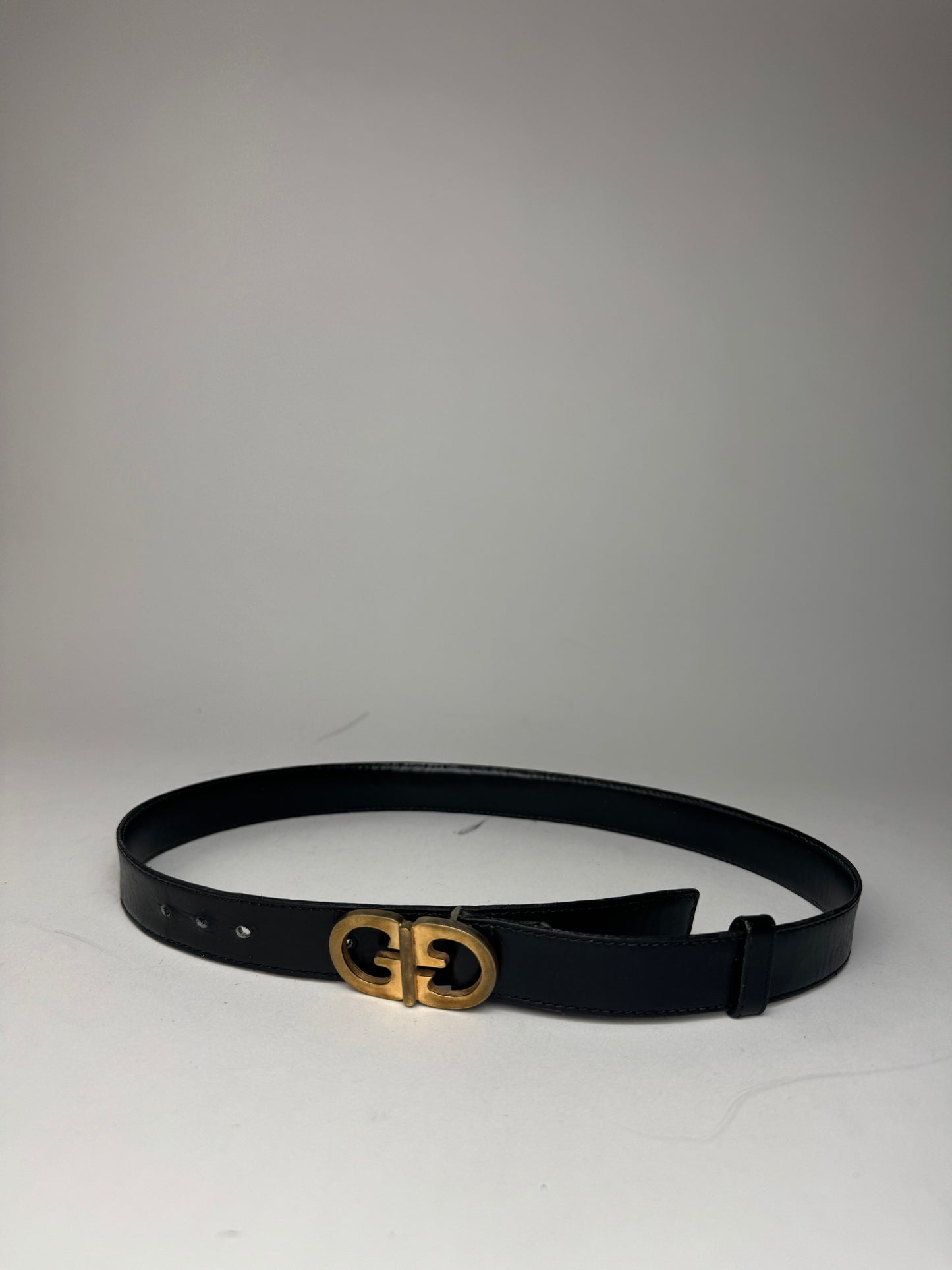 Vintage Gucci Leather Belt Black
