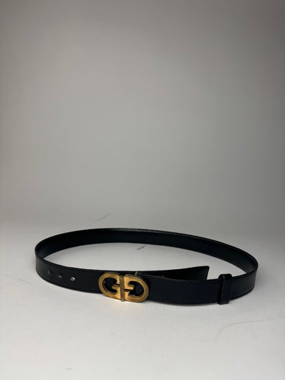 Vintage Gucci Leather Belt Black