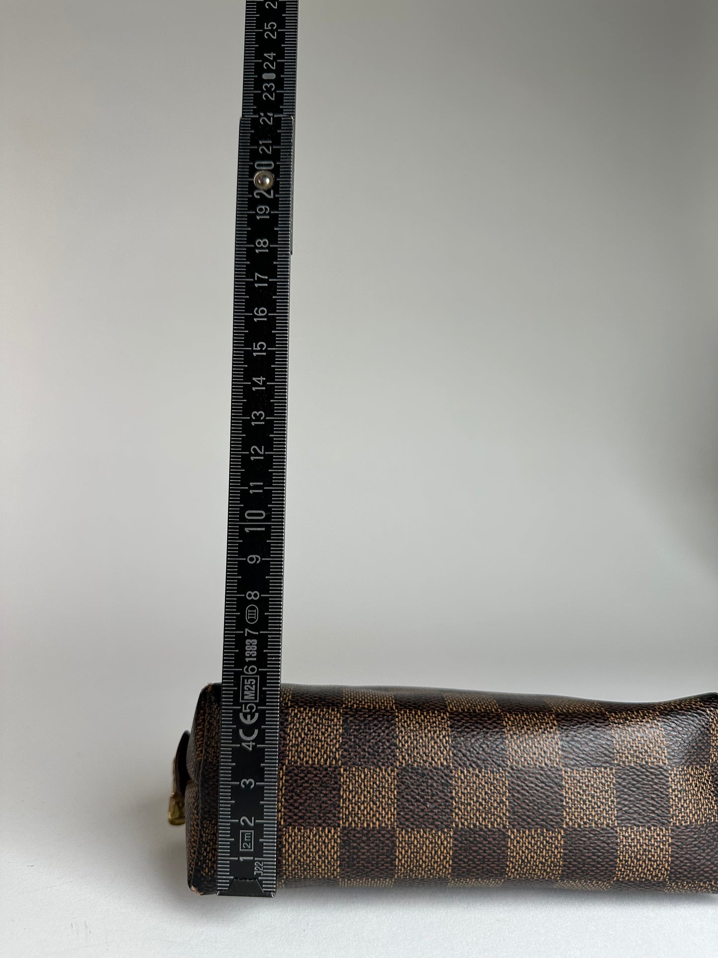 Vintage Louis Vuitton Damier Monogram Leather Clutch / Mini Bag Brown
