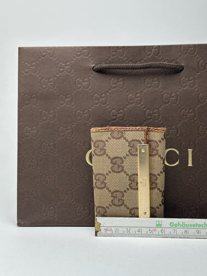 Vintage Gucci Monogram Key Holder beige brown