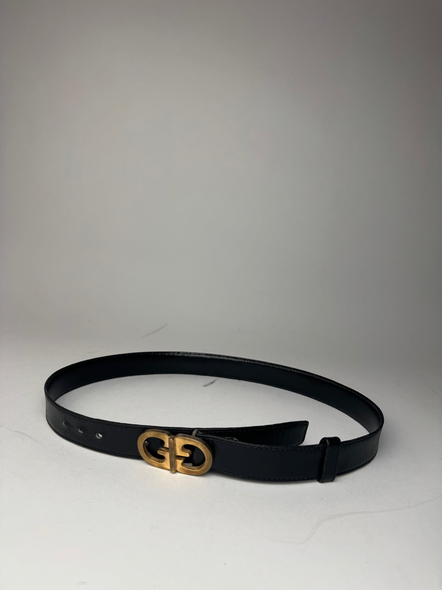 Vintage Gucci Leather Belt Black