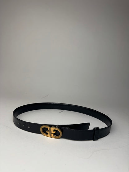 Vintage Gucci Leather Belt Black