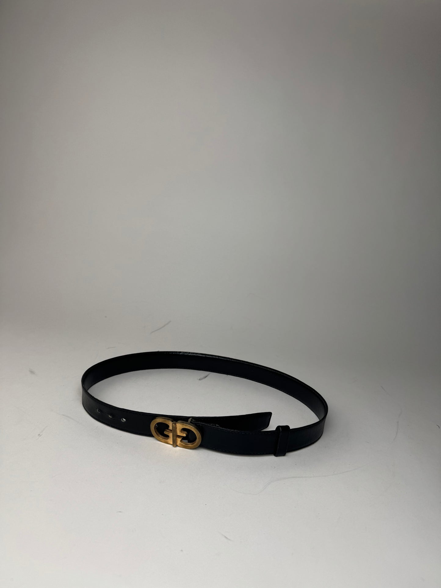 Vintage Gucci Leather Belt Black