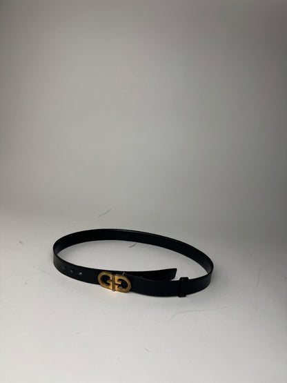 Vintage Gucci Leather Belt Black