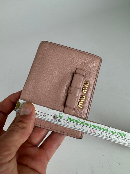 Vintage Miu Miu leather wallet pink