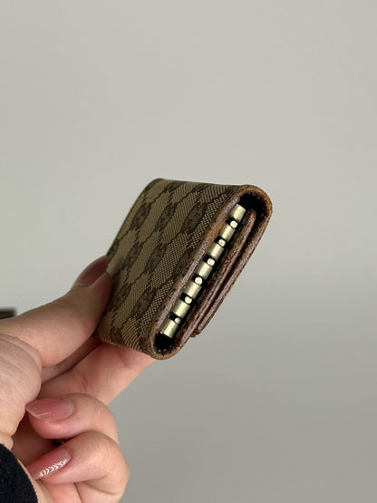 Vintage Gucci Monogram Key Holder beige brown