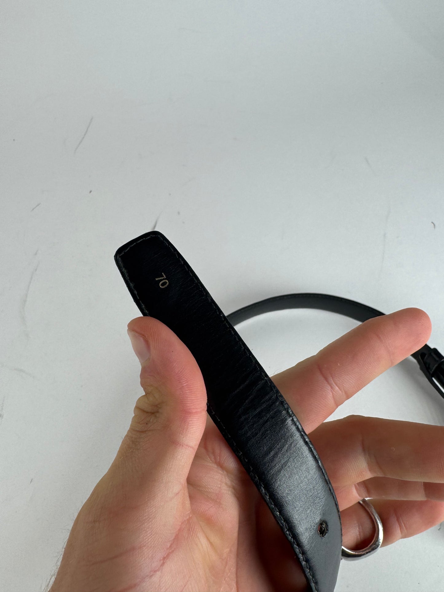 Vintage Gucci Leather Belt Black