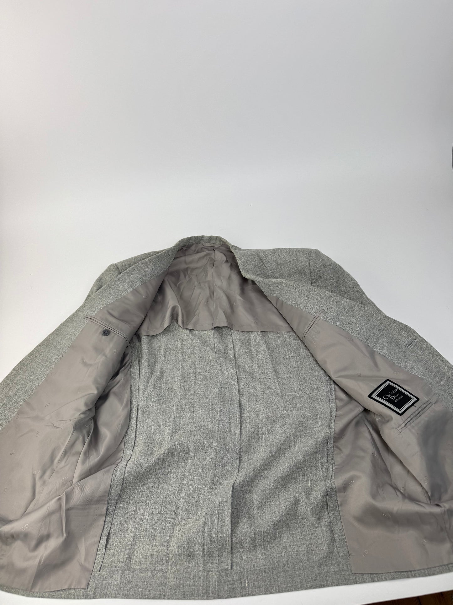 Vintage Dior wool blazer L grey