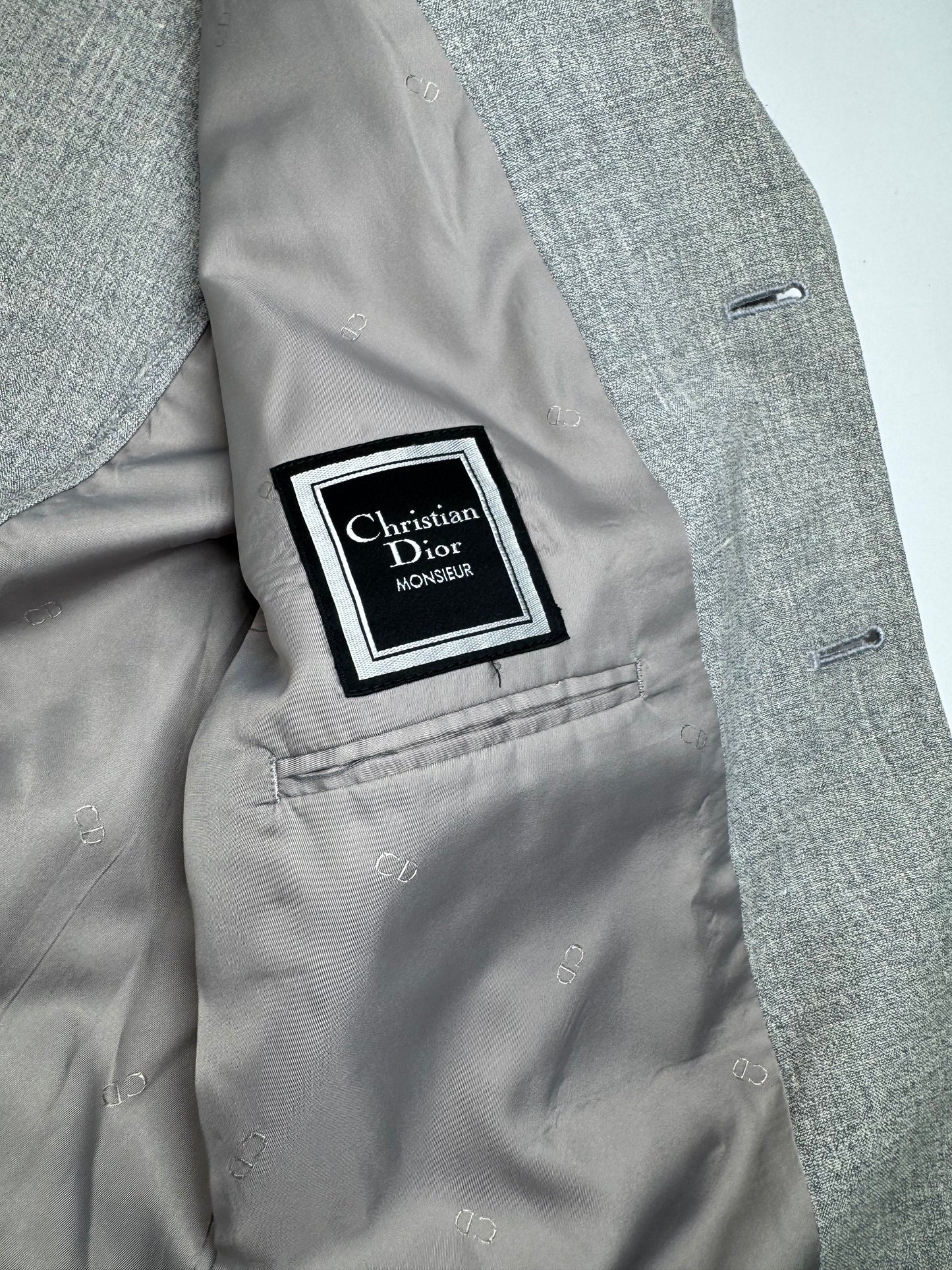 Vintage Dior wool blazer L grey