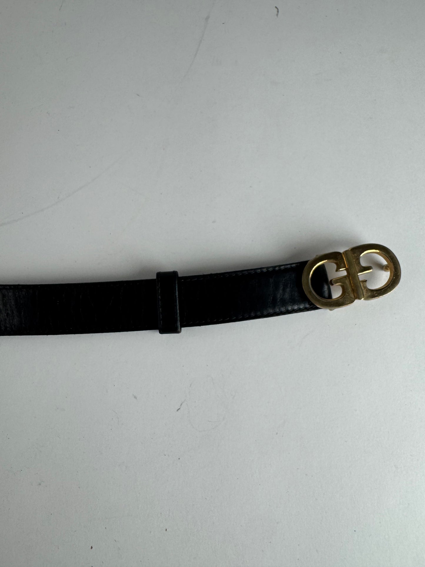 Vintage Gucci Leather Belt Black