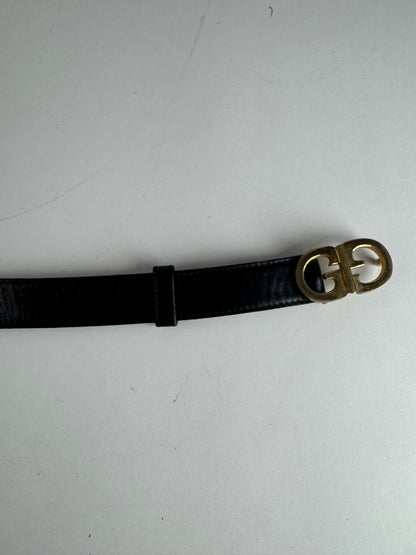 Vintage Gucci Leather Belt Black