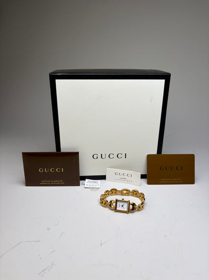 Vintage Gucci Gold Tone Ceramic Bracelet Italy